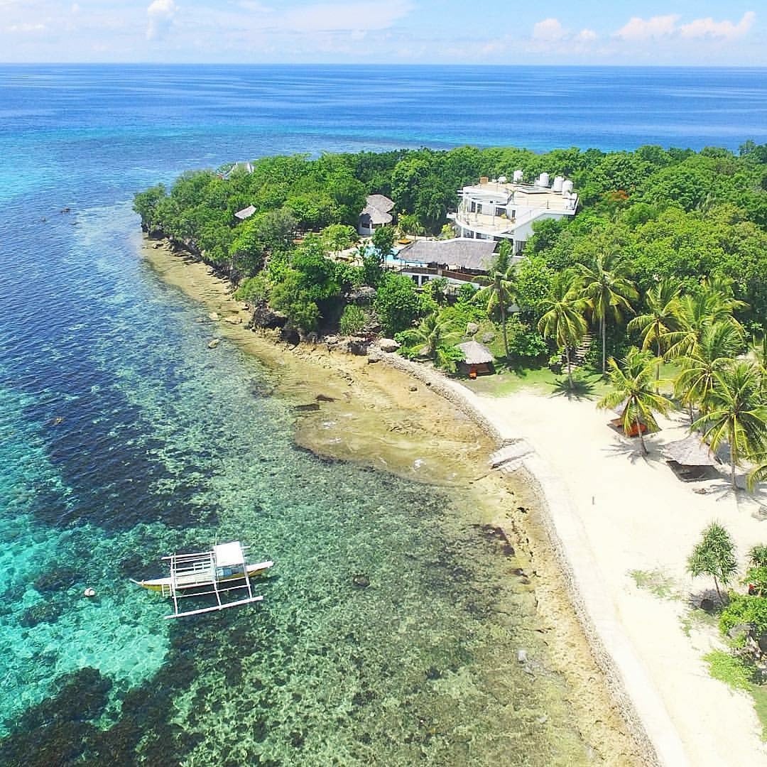 Aerial view of Granada Beach House in Oslob, Cebu