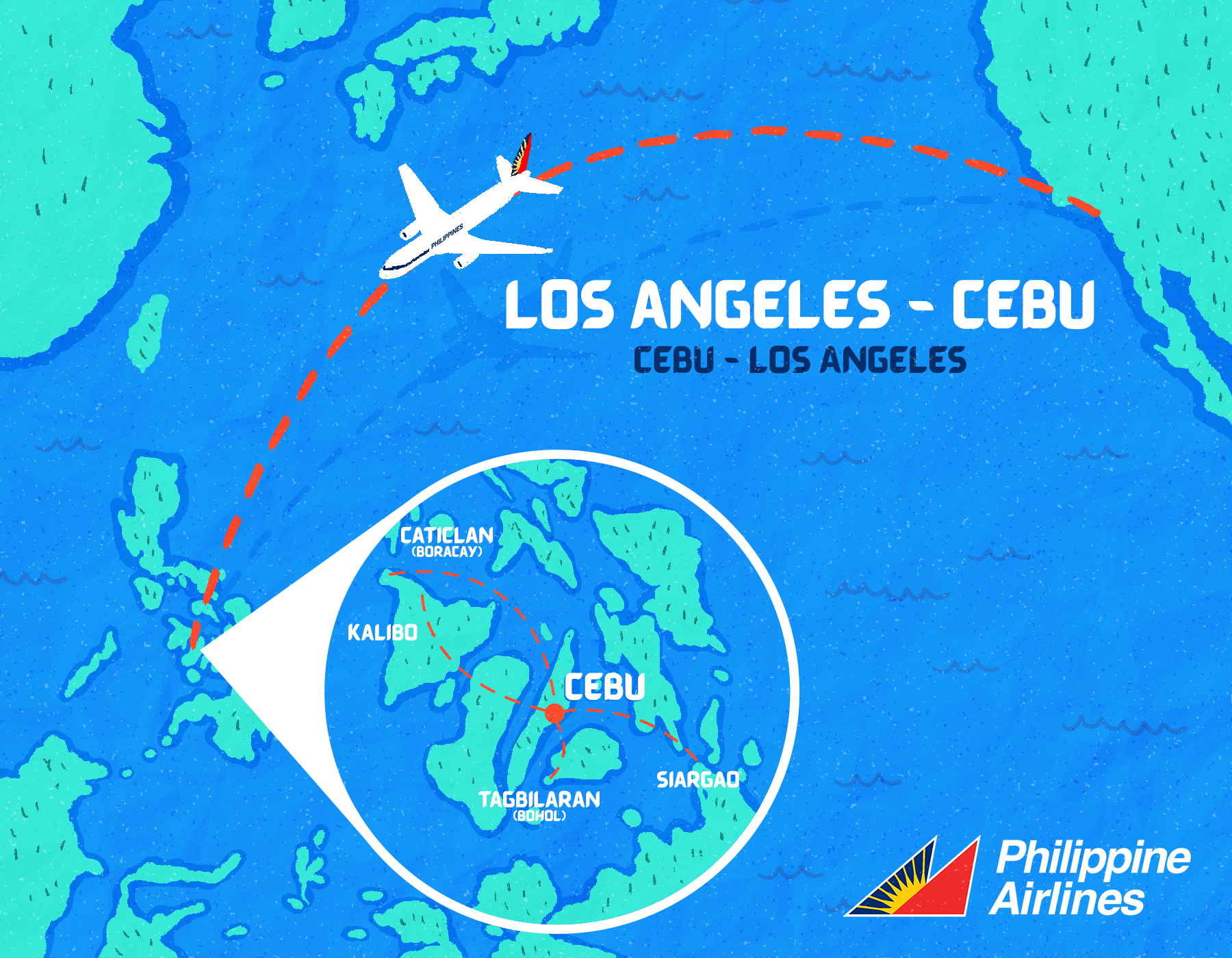 Cebu flight route map