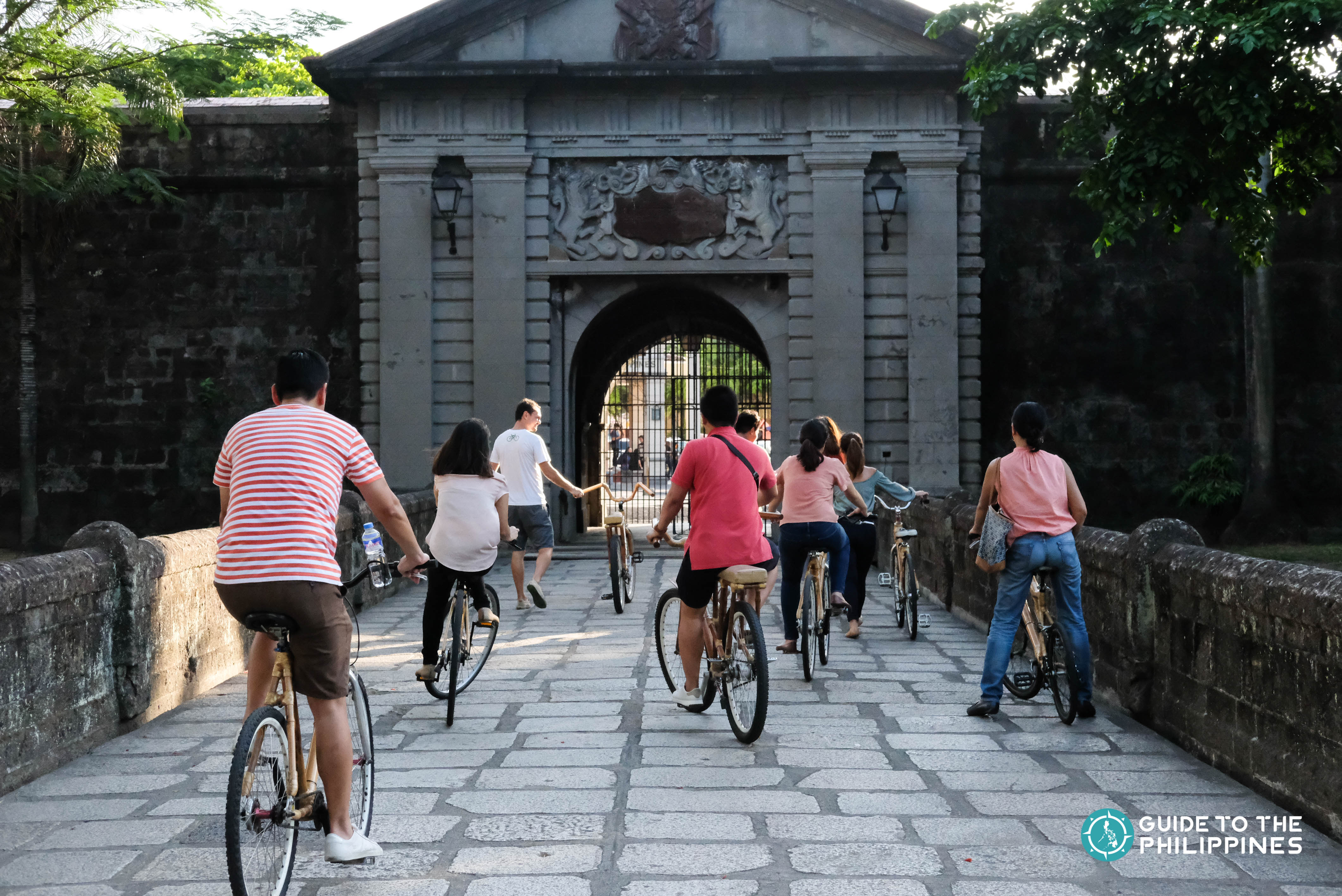 Local travelers in Intramuros, Manila, Philippines