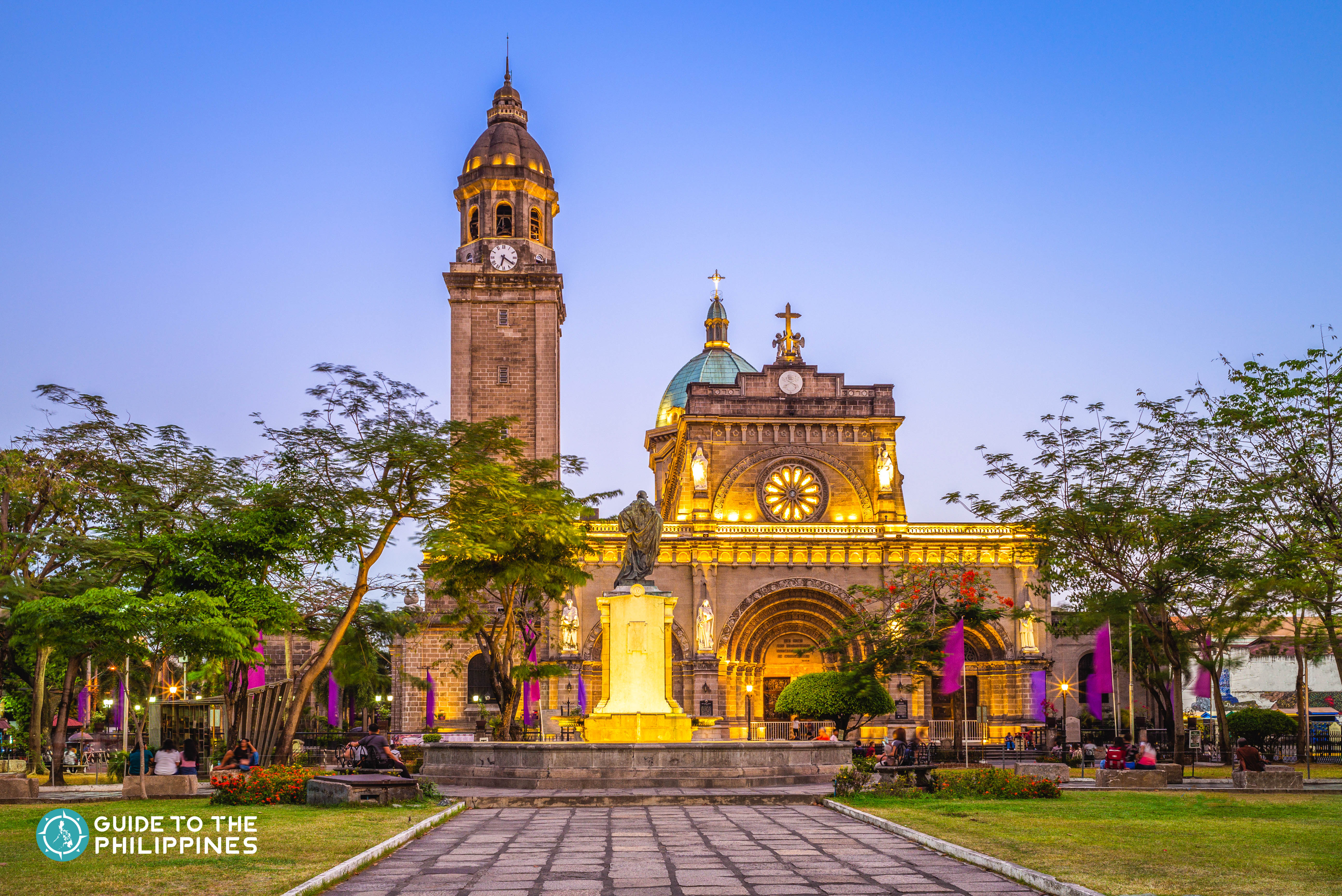 A view of Plaza Roma in front ot Manila Cathedral in Intramuros Oldtown