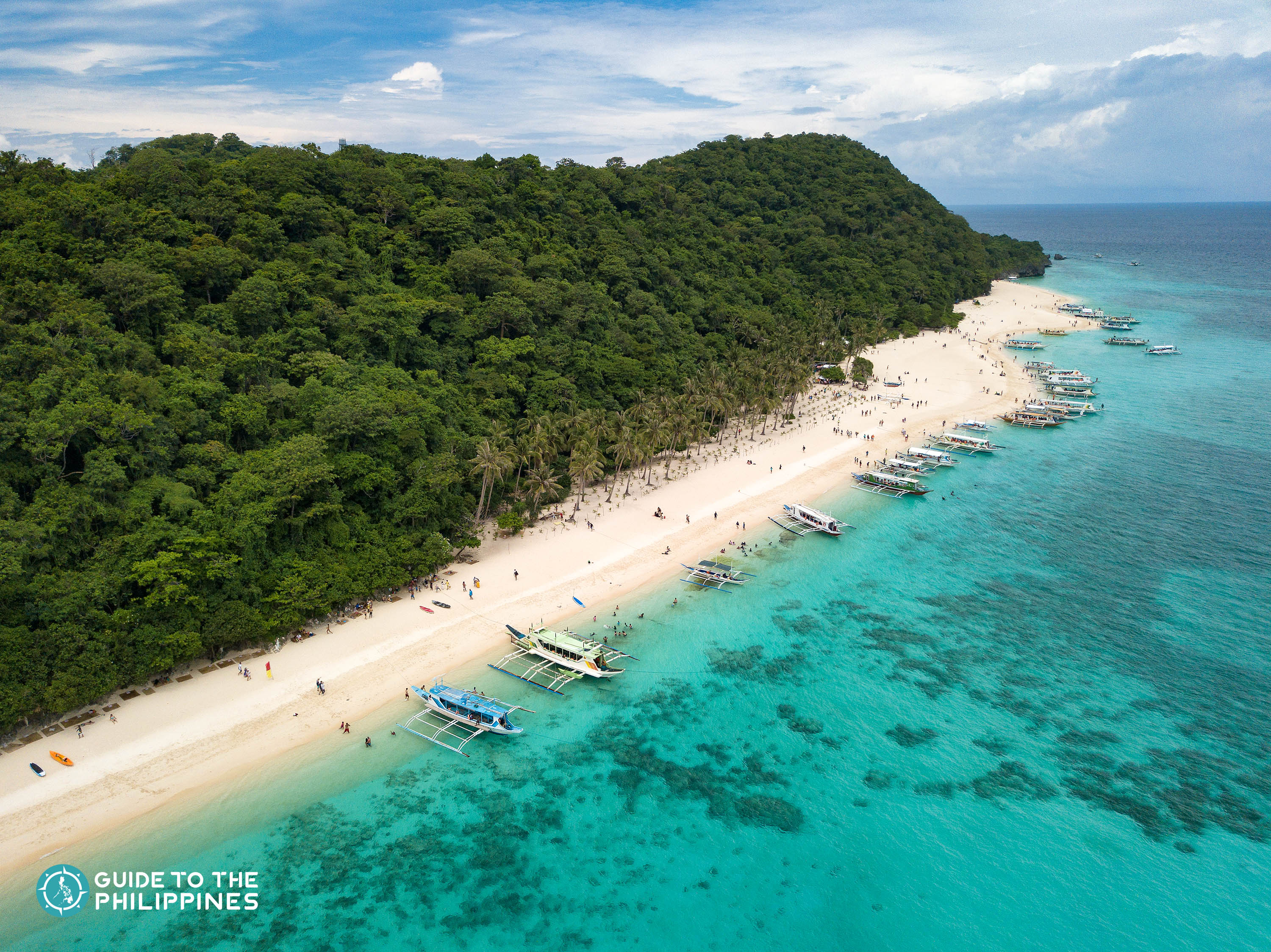 Island hopping at Puka Beach in Boracay, Aklan