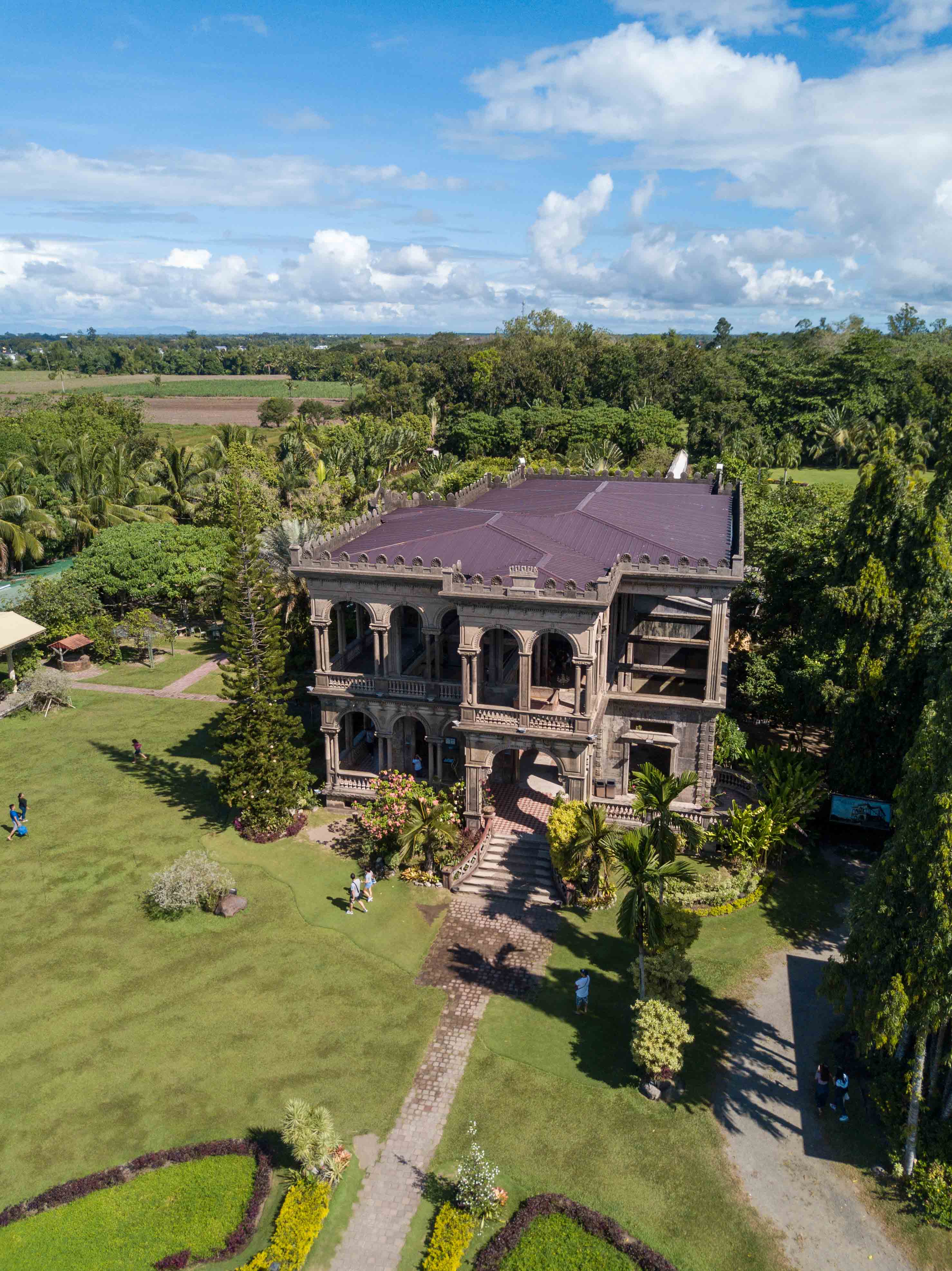 A stunning aerial view of The Ruins in Negros Occidental Province, one of the stops during this tour of Bacolod City.