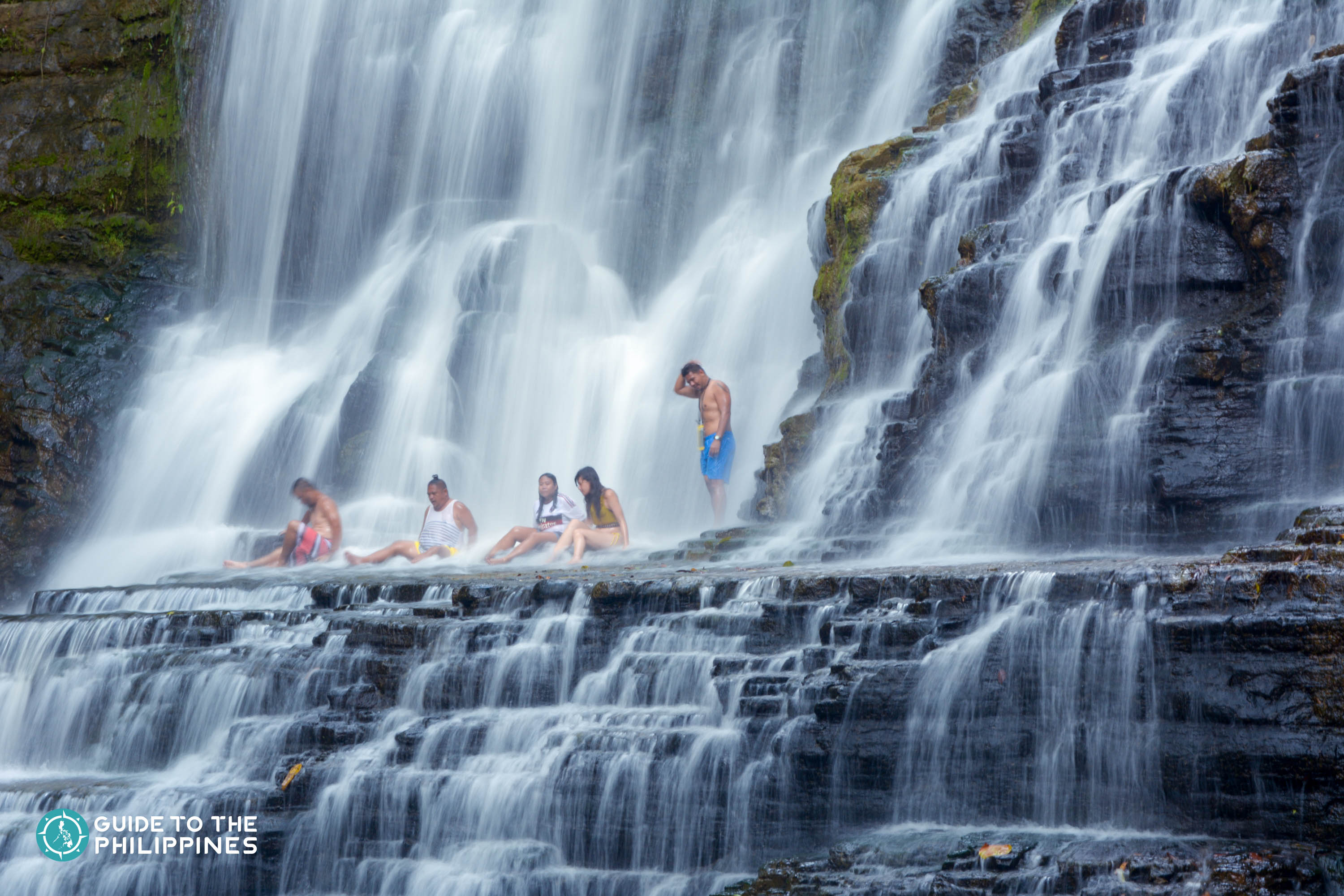 Travelers at the Merloquet Falls in Zamboanga