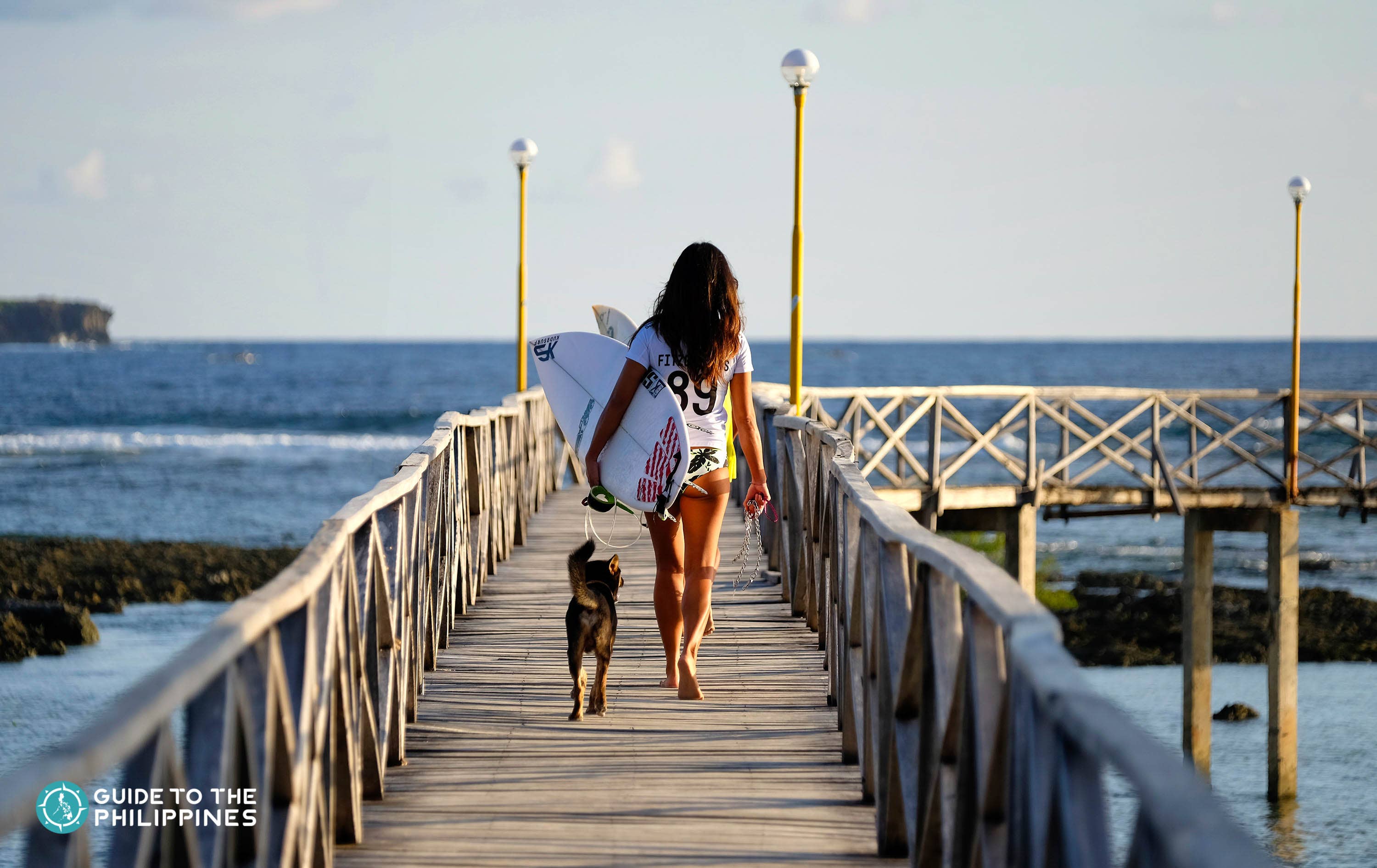 Surfer at Cloud 9 in Siargao Island, Surigao del Norte