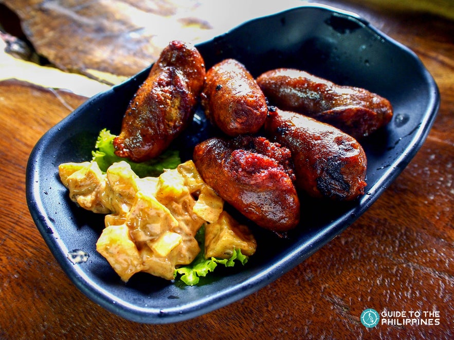 Longganisa with egg is a popular breakfast in the Philippines Longganisa with egg is a popular breakfast in the Philippines
