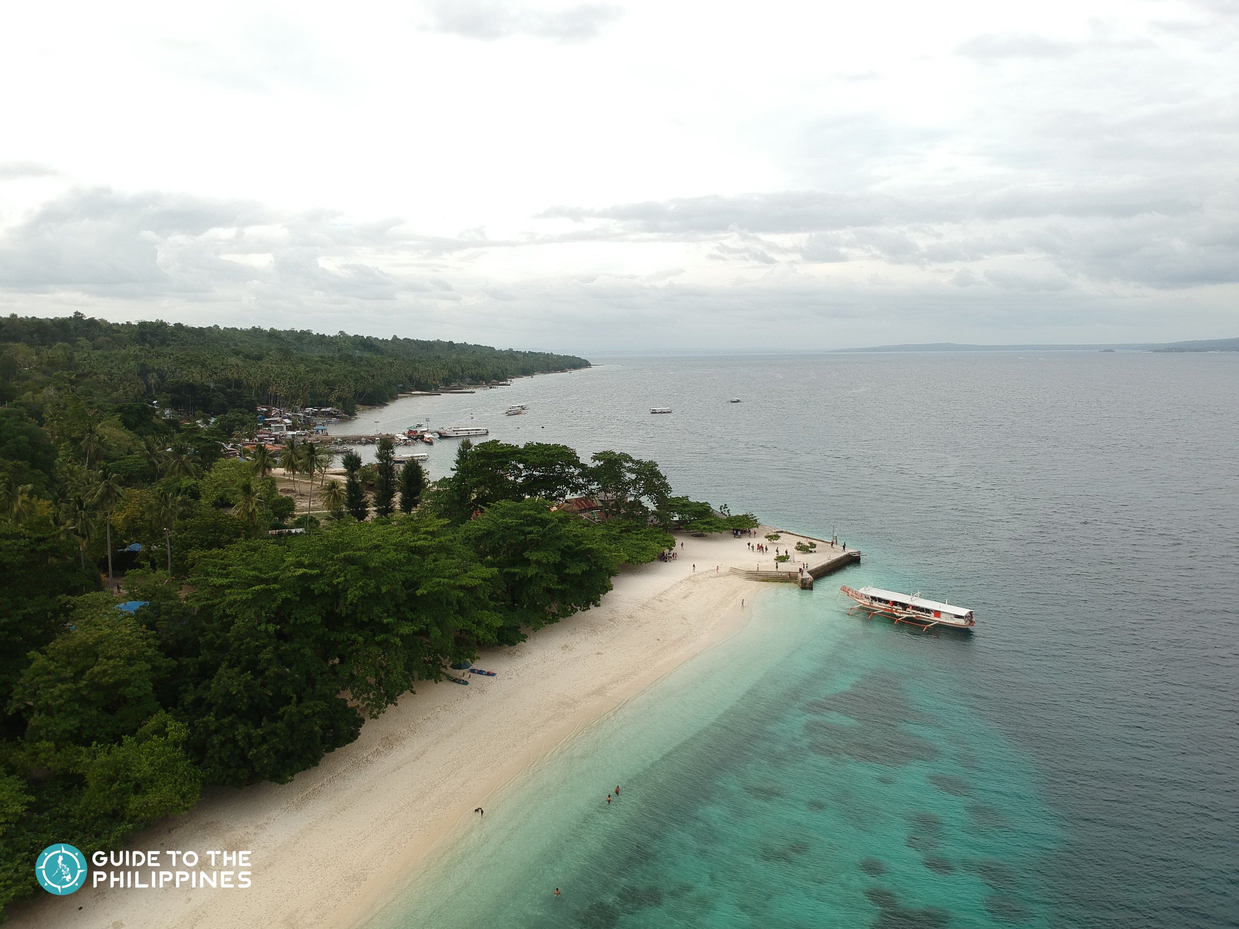 Aerial view of Talicud Island in Samal