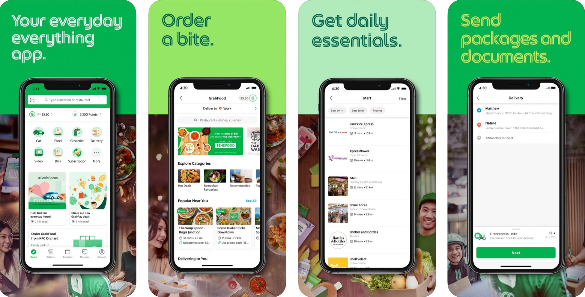 Screenshot of the Grab application on iPhone