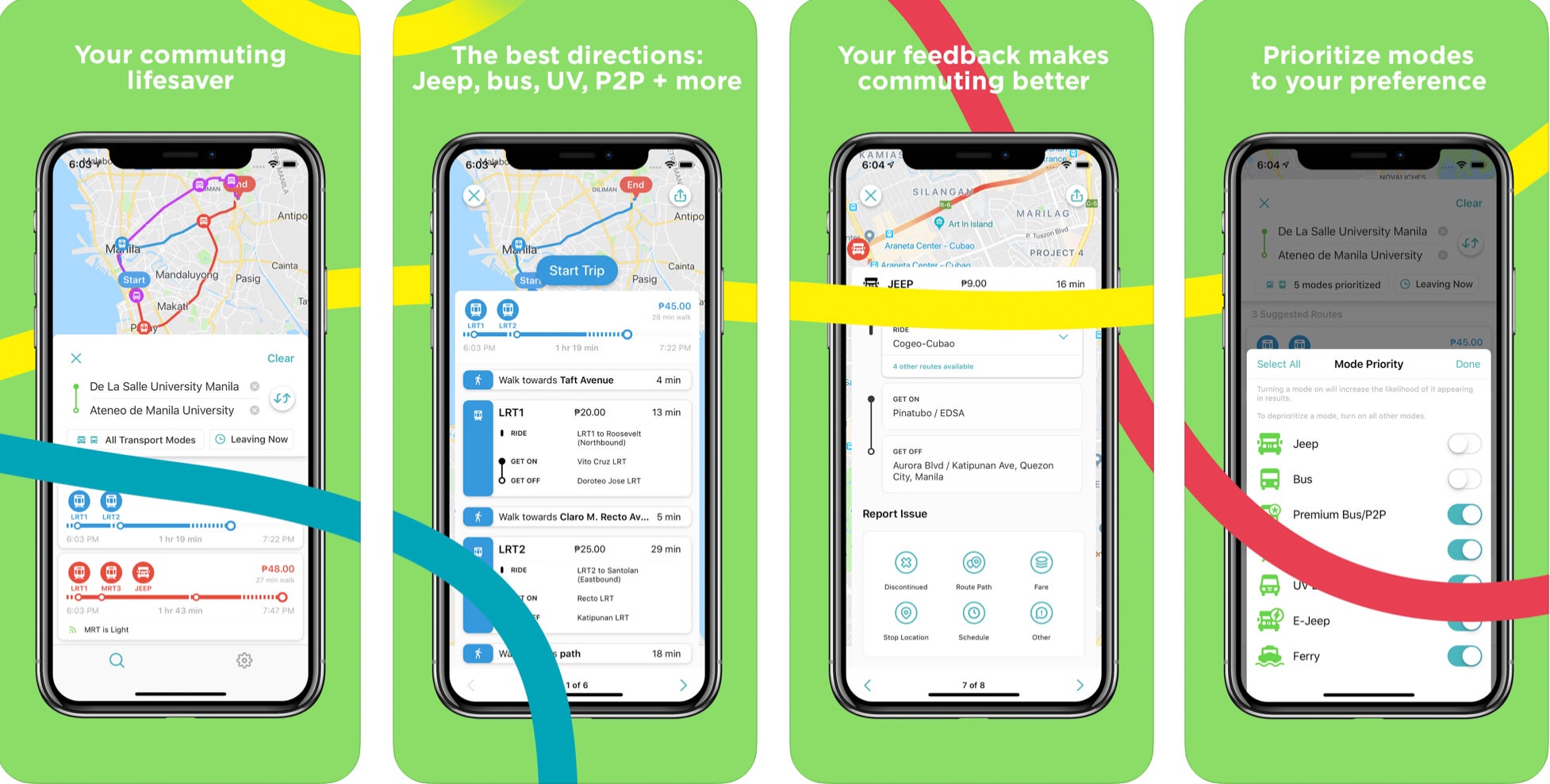 Screenshot of the Sakay.ph application on iPhone
