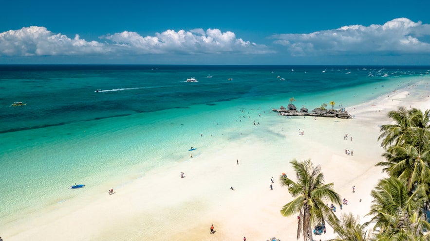 White Beach in Boracay Island, Philippines White Beach in Boracay Island, Philippines