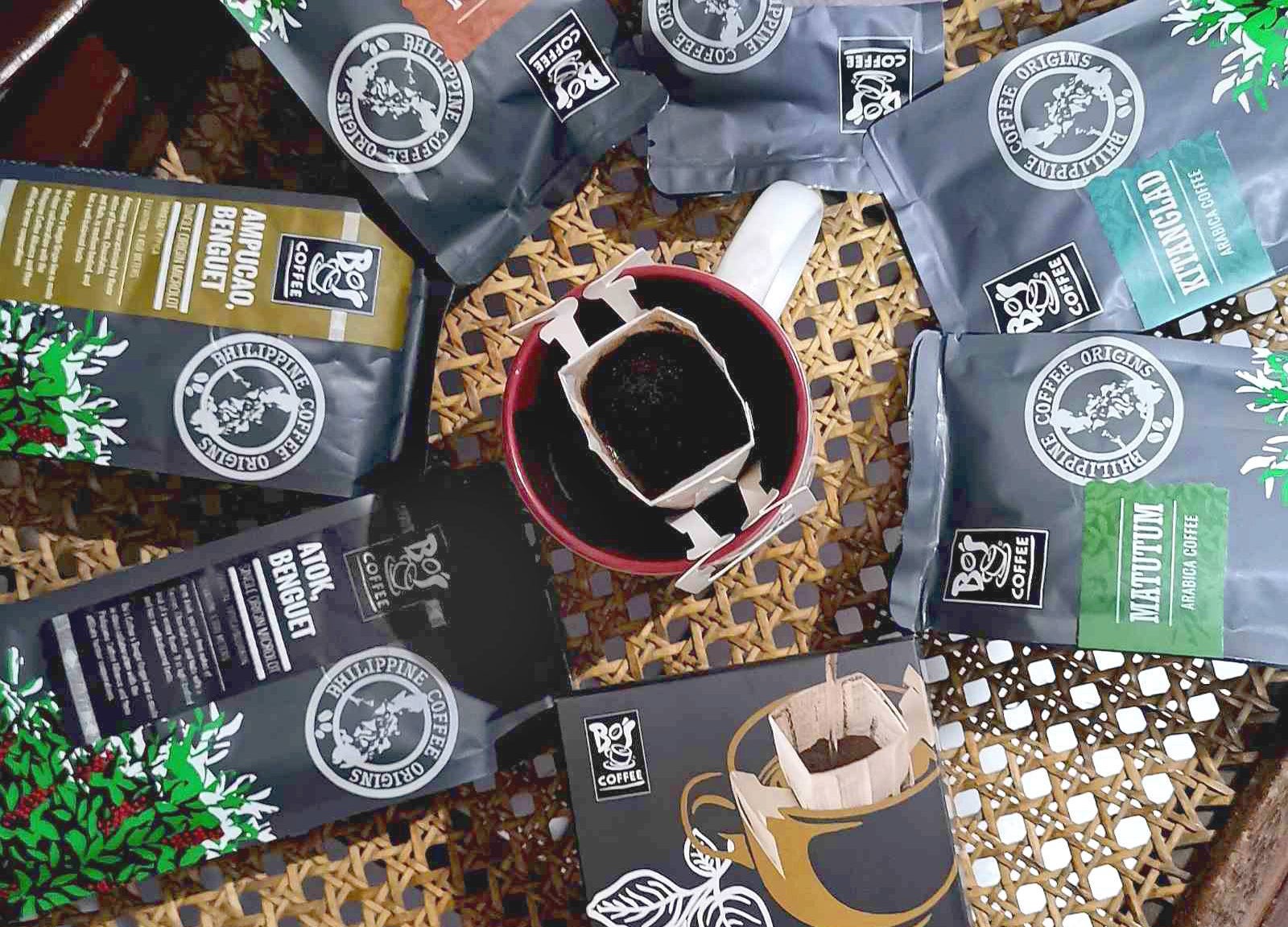 Different varieties of coffee from Bo's Coffee