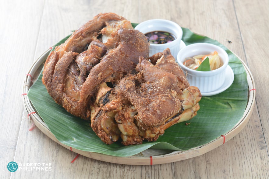 A Filipino dish called crispy pata (pork leg) A Filipino dish called crispy pata (pork leg)
