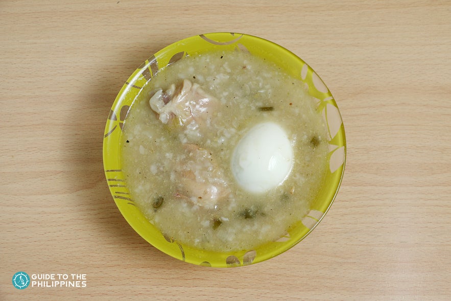Lugaw, a Filipino version of rice porridge Lugaw, a Filipino version of rice porridge