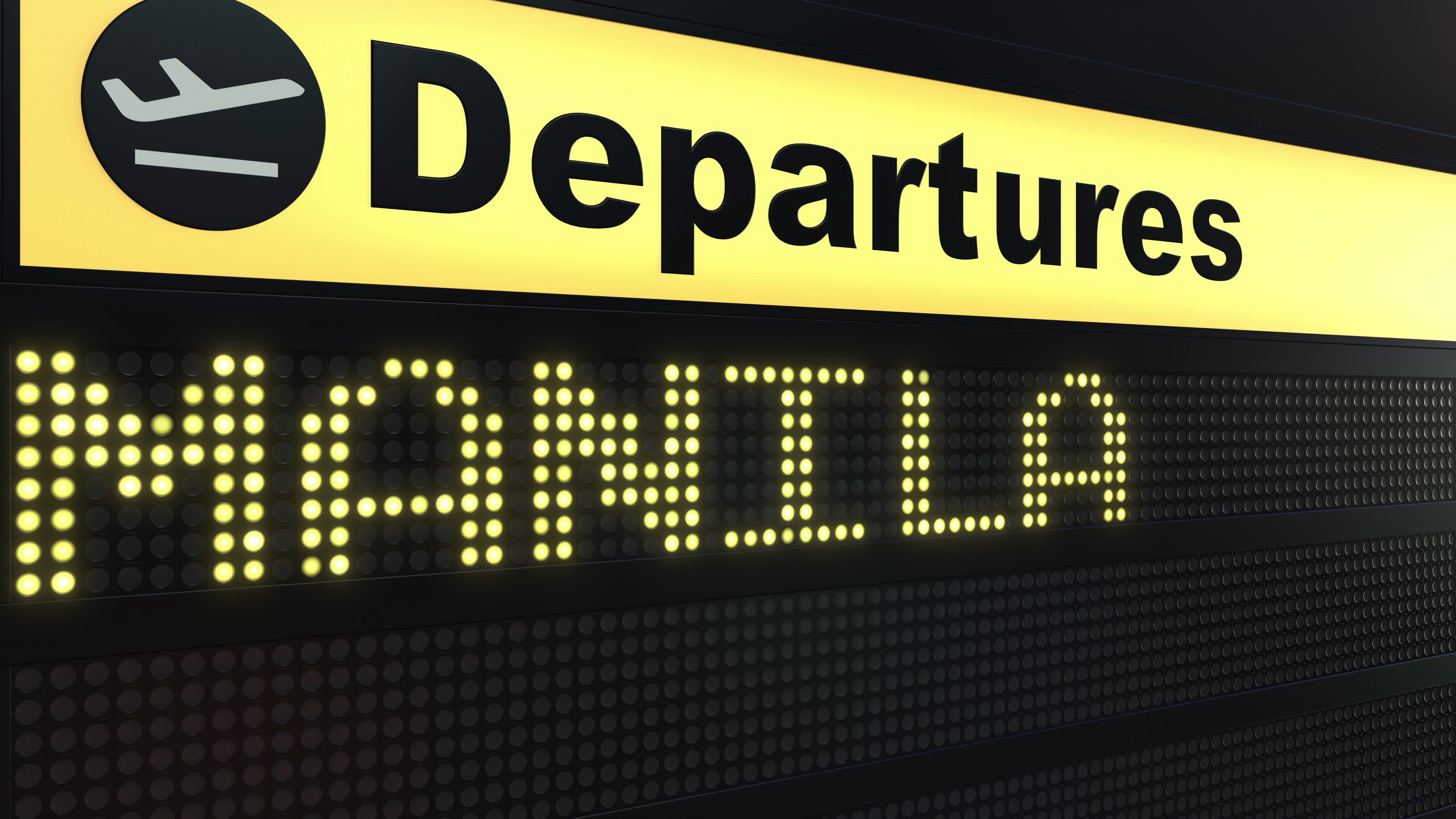 LED Board with Manila text 