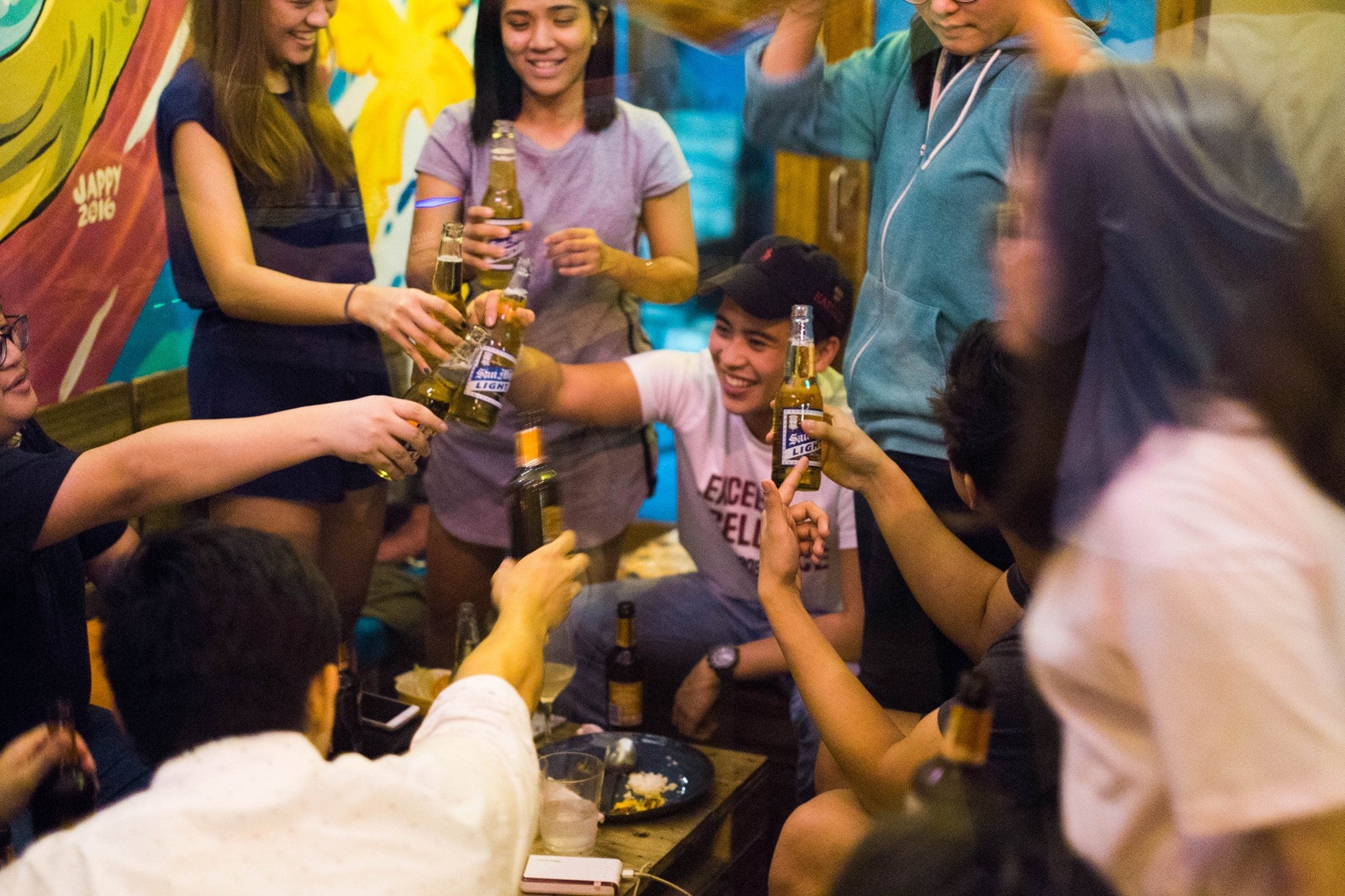 People drinking in a bar in Makati