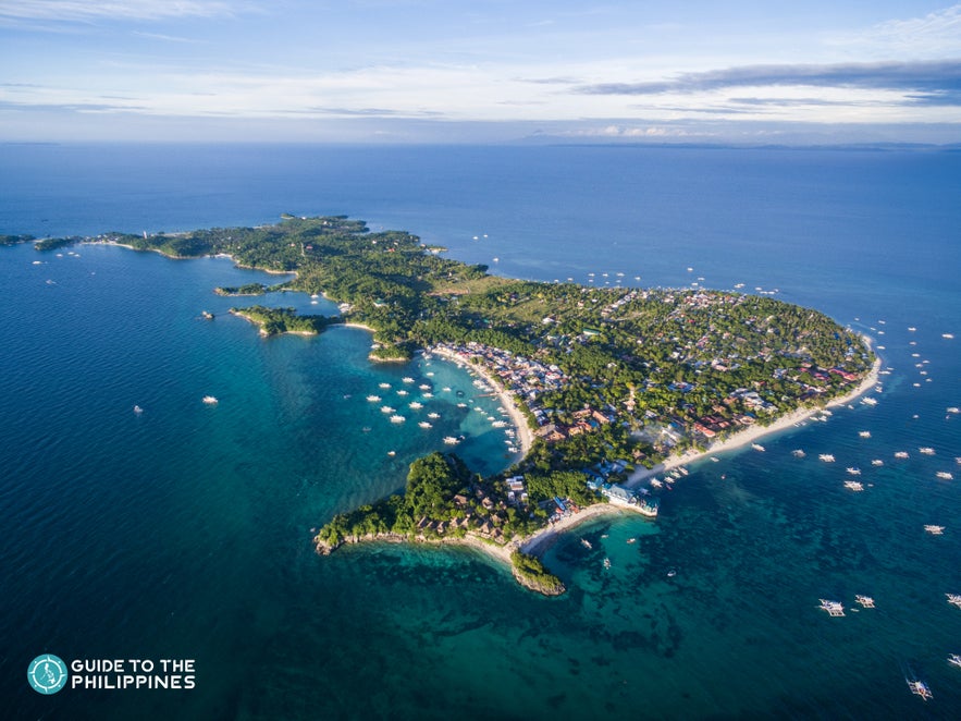 Aerial view of Malapascua Island Aerial view of Malapascua Island