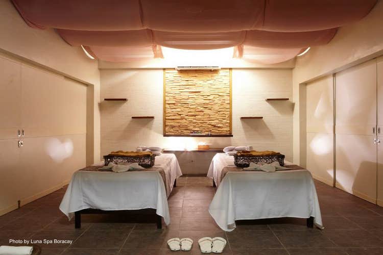 Two beds for massage sessions in Luna Spa Boracay