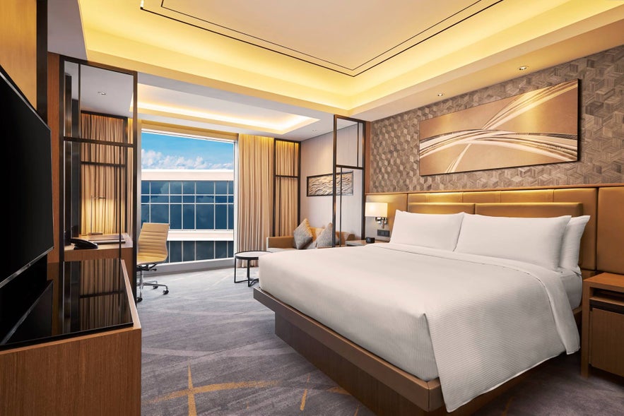 A guest room in Hilton Manila A guest room in Hilton Manila