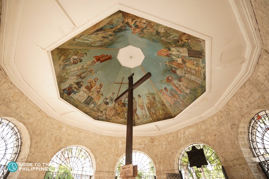 The popular ceiling of Magellan's Cross in Cebu The popular ceiling of Magellan's Cross in Cebu