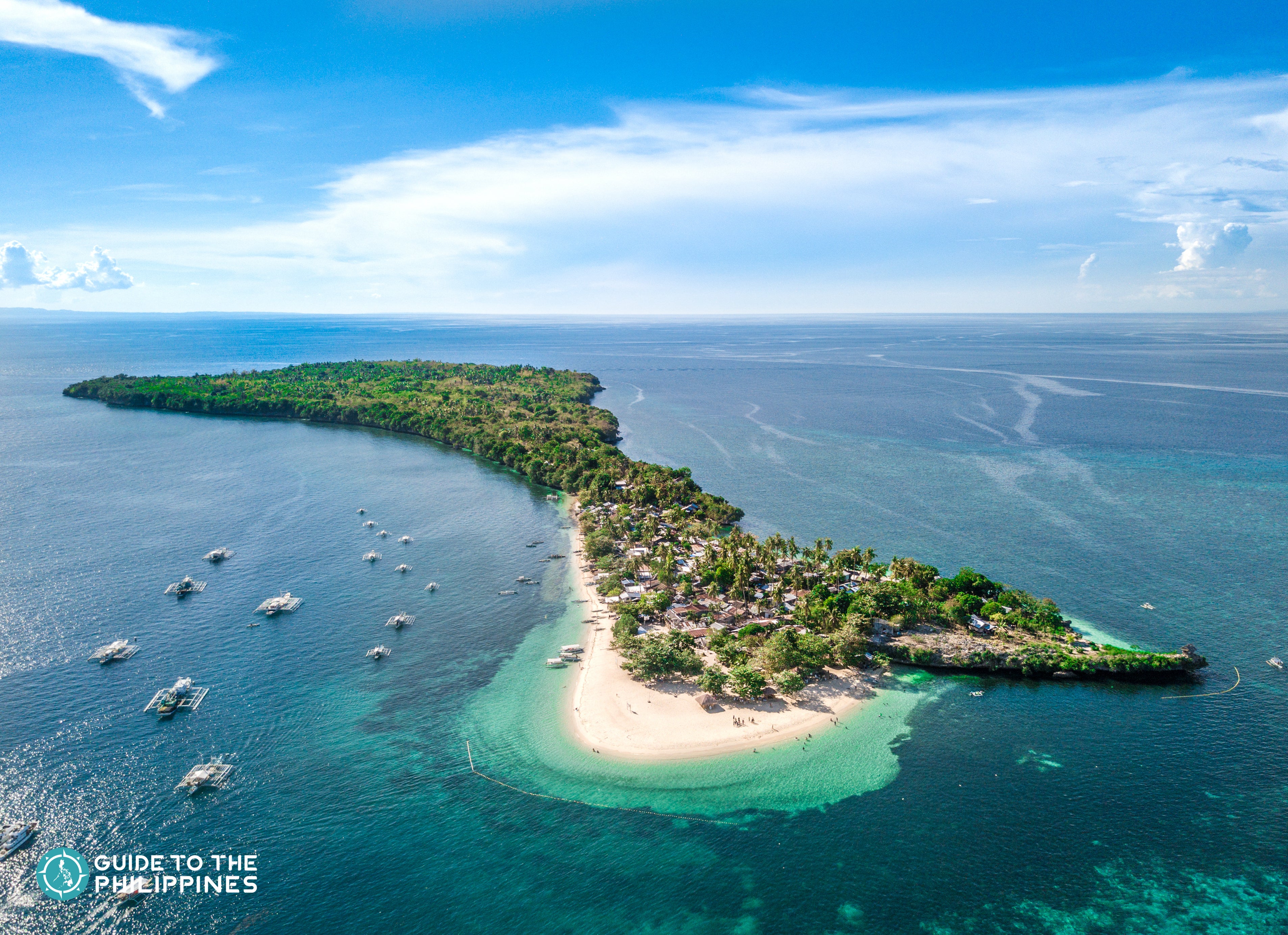 Aerial view of Camotes Island in Cebu