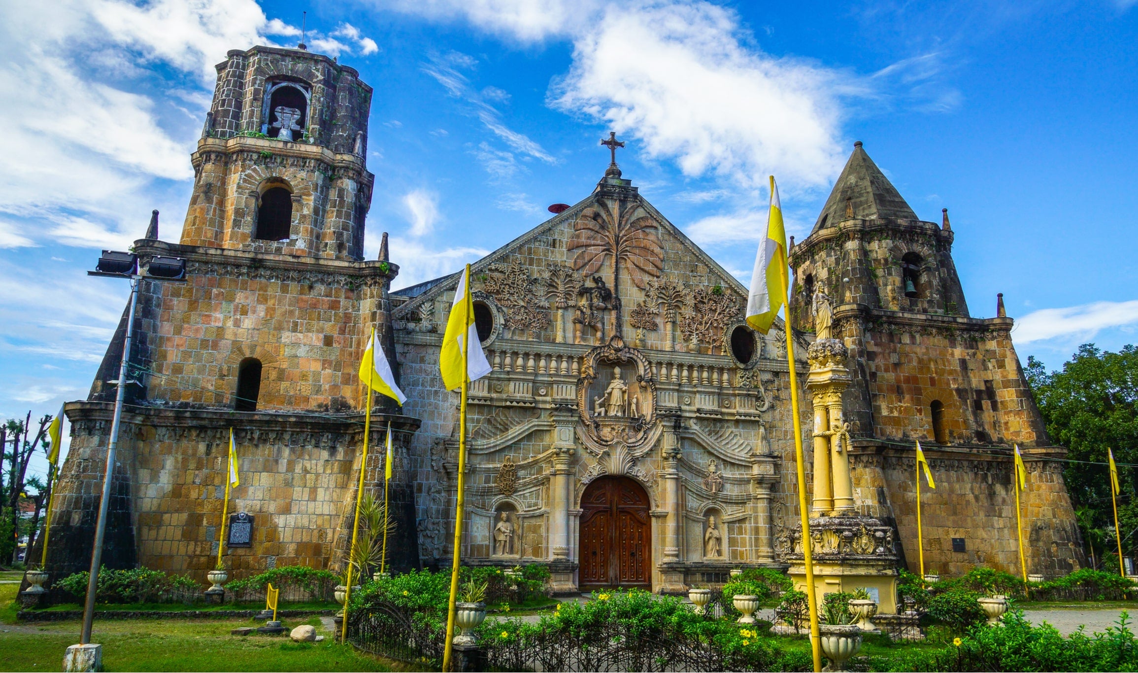 Tall structure of the Miagao Church in Iloilo