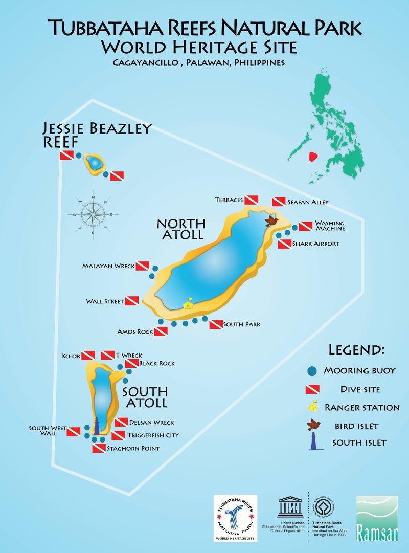Map of Tubbataha Reef Map of Tubbataha Reef