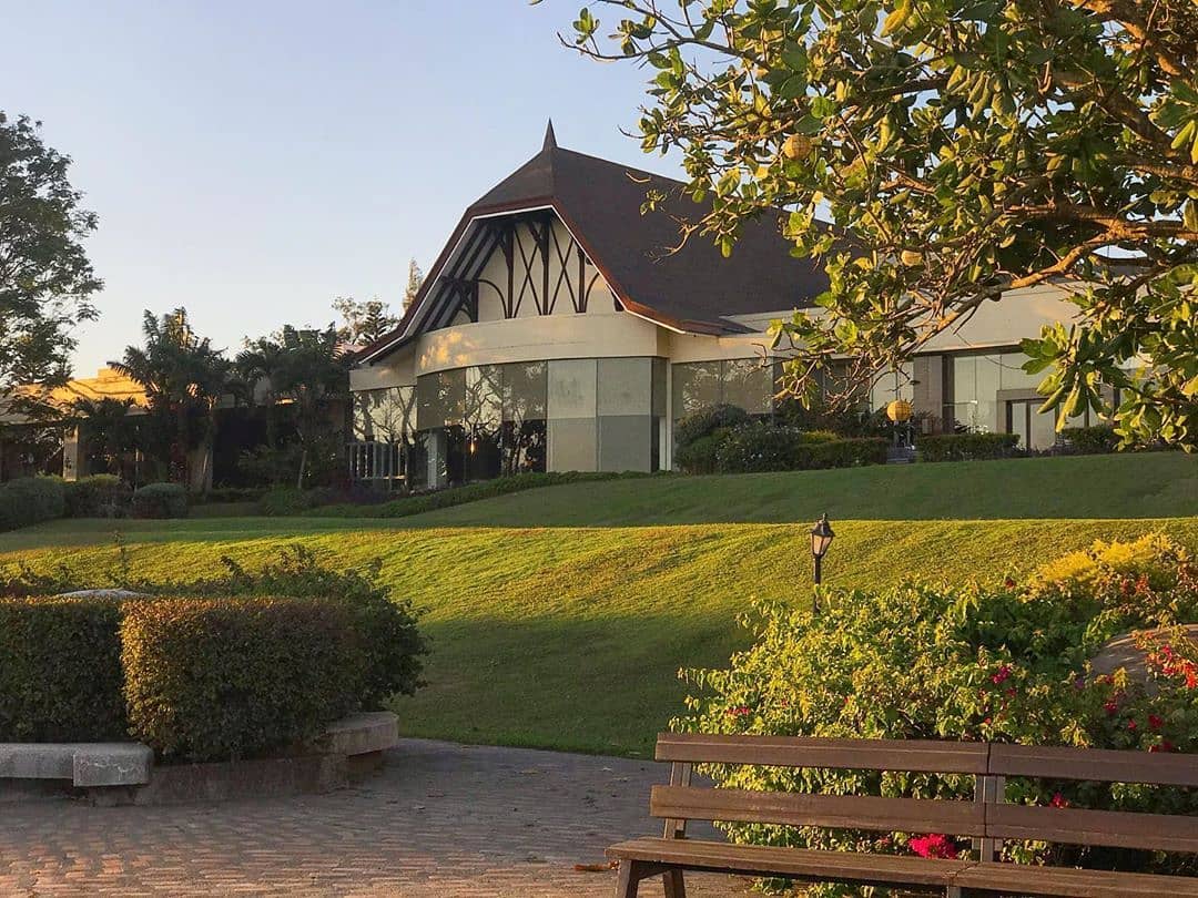 Green landscape of Taal Vista Hotel