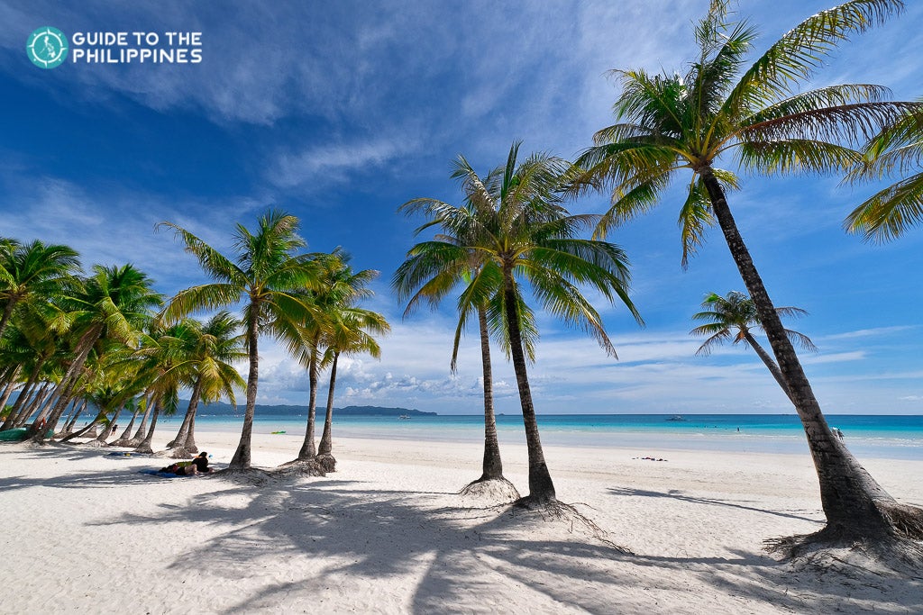 The white sand beach near The Tides Hotel, where you will be staying during your 4 days and 3 nights Boracay Island package with airfare