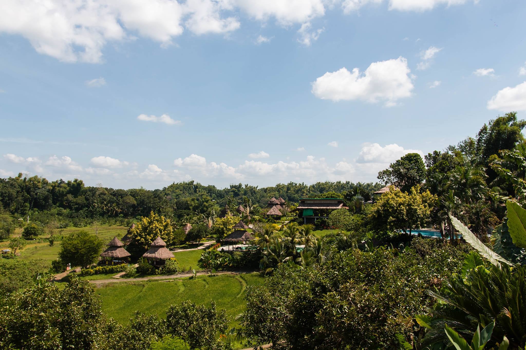 Wide view of the green landscape in Damires Hills Resort in Iloilo