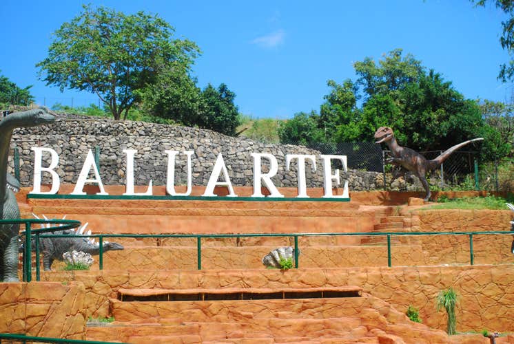 A big sign of Baluarte outside Baluarte Zoo in Ilocos