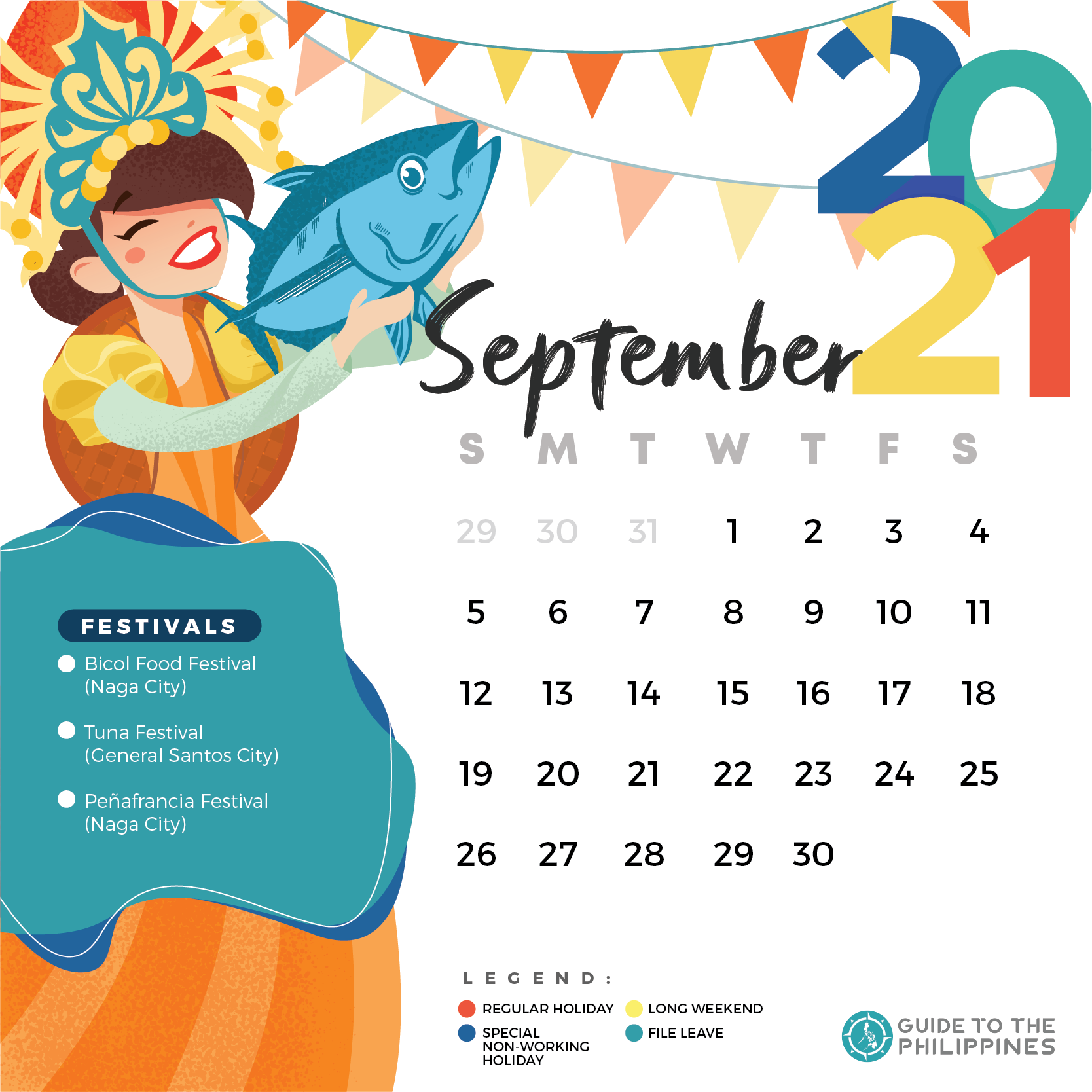 September 2021 holidays and long weekends in the Philippines
