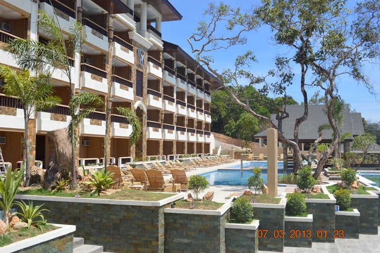 Outdoor pool area of Coron Westown Resort in Coron