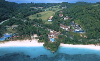 Aerial view of Fairways & Bluewater Resort Boracay