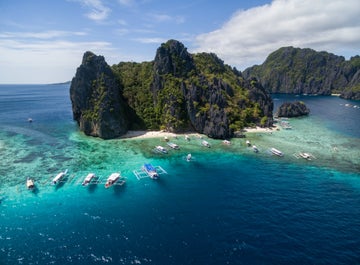 Scenic view of Shimizu Island in El Nido Palawan