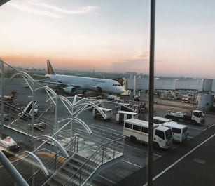 View of a Philippine Airlines plane in Ninoy Aquino International Airport