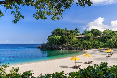 Beach view of Banyugan beach at Shangri-La Resort