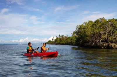 Guests kayaking at Bluewater Panglao
