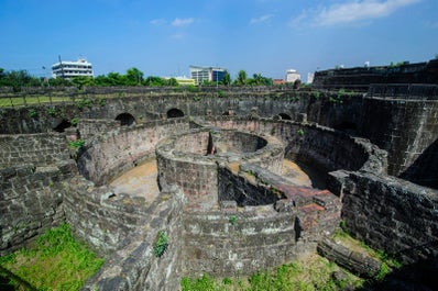 Rock formation of Baluarte de San Diego inside Intramuros