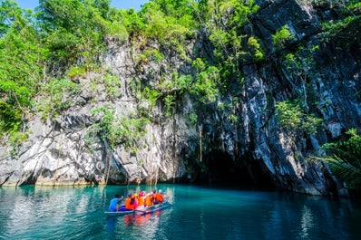 View of Puerto Princesa Underground River entrance during a sunny day