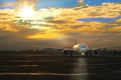 Plane in an airport in Manila