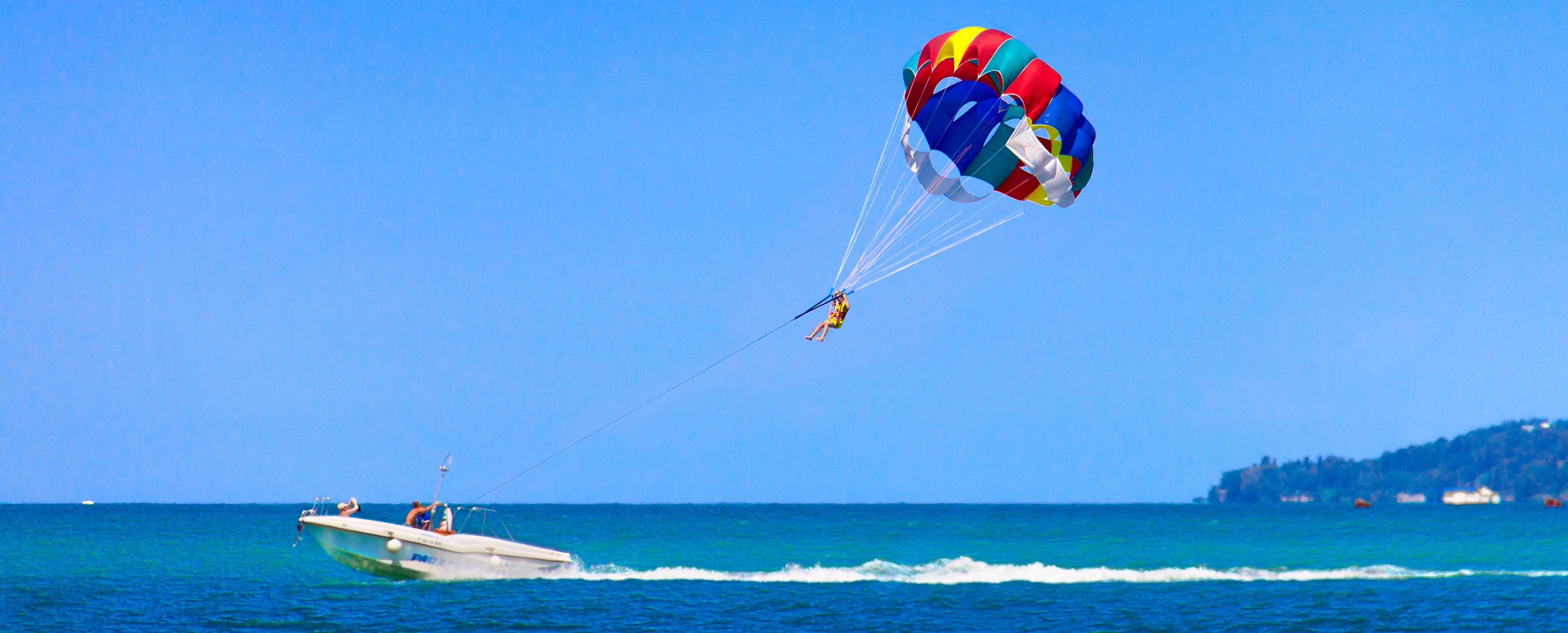 A shot of the parasailing experience in Boracay