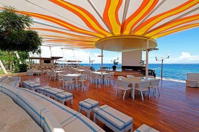 Ocean view from a dining area in Jpark Island Resort