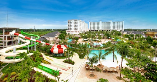 Aerial view of the entire facilities of Jpark Island Resort