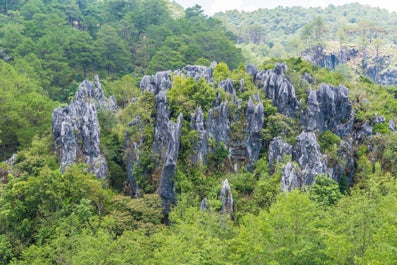 Aerial view of breathtaking scenery at Echo Valley in Sagada