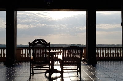 Two vintage chairs inside Malacañang of the North in Ilocos Norte