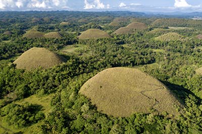 Famous sight of Chocolate Hills