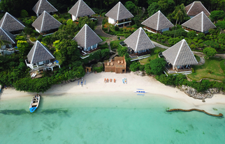 Aerial view of Mithi Resort in Bohol