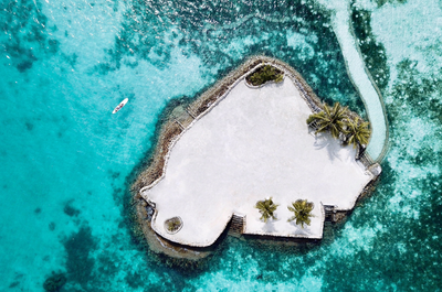 Dream Islet aerial shot in Mithi Resort