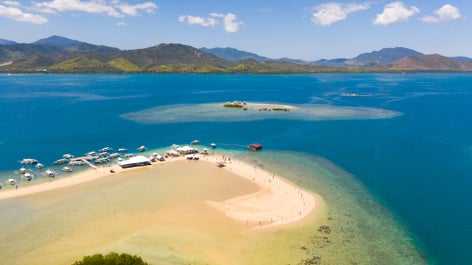 Aerial view of Luli Island in Puerto Princesa Palawan