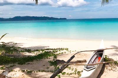 Blue waters and white sand beaches of Boracay