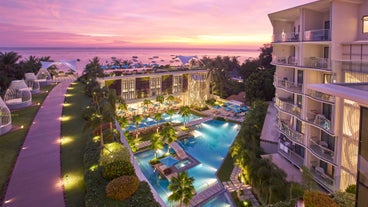 Aerial view of The Lind Boracay at night